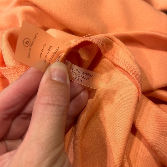 Calvin Klein Dress Midi 14 Cold Shoulder Coral Business Formal - Picture 5 of 13